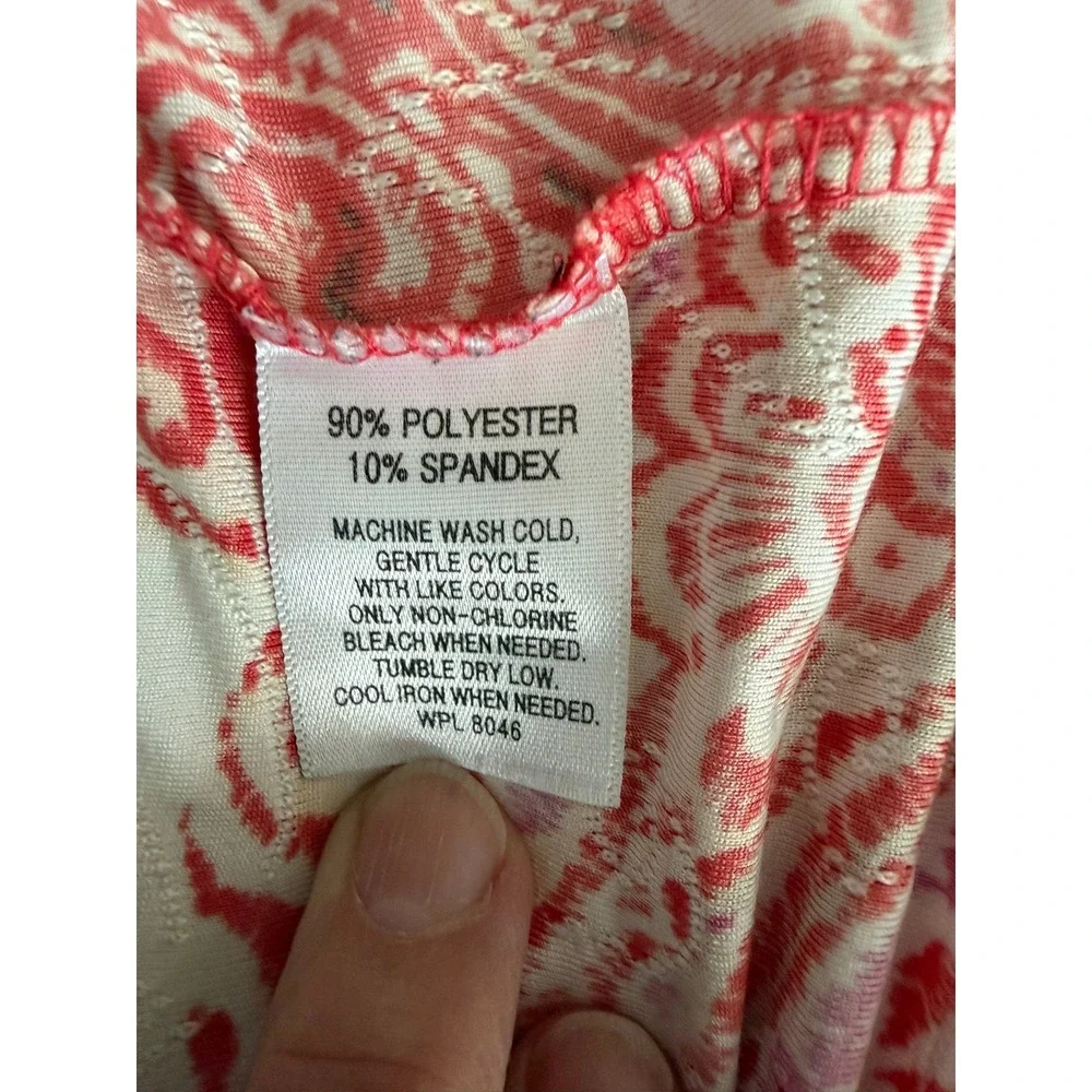 JM Collection Woman Red Paisley 3/4 Sleeve Scoop Neck Top Blouse 1X - Picture 10 of 10